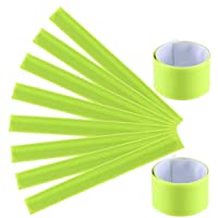Lezed 10 Piezas Slap Brazalete Reflectante Alta Visibilidad Slap Brazalete de Seguridad Bandas Reflectantes Pulsera de…